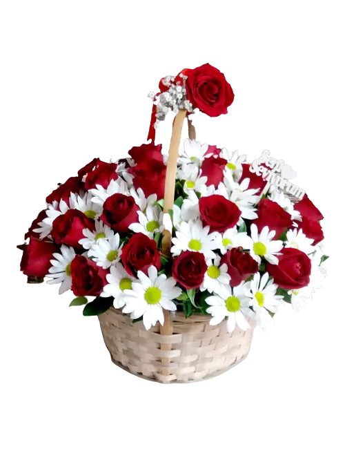 Sepette Gül ve Papatyalar